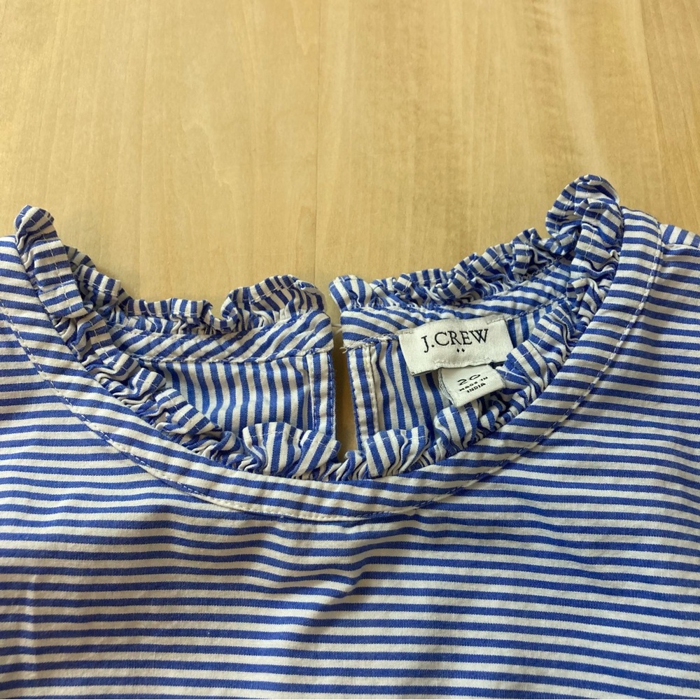 J. Crew Blue and White Striped Sleeveless Top - Picture 7 of 7